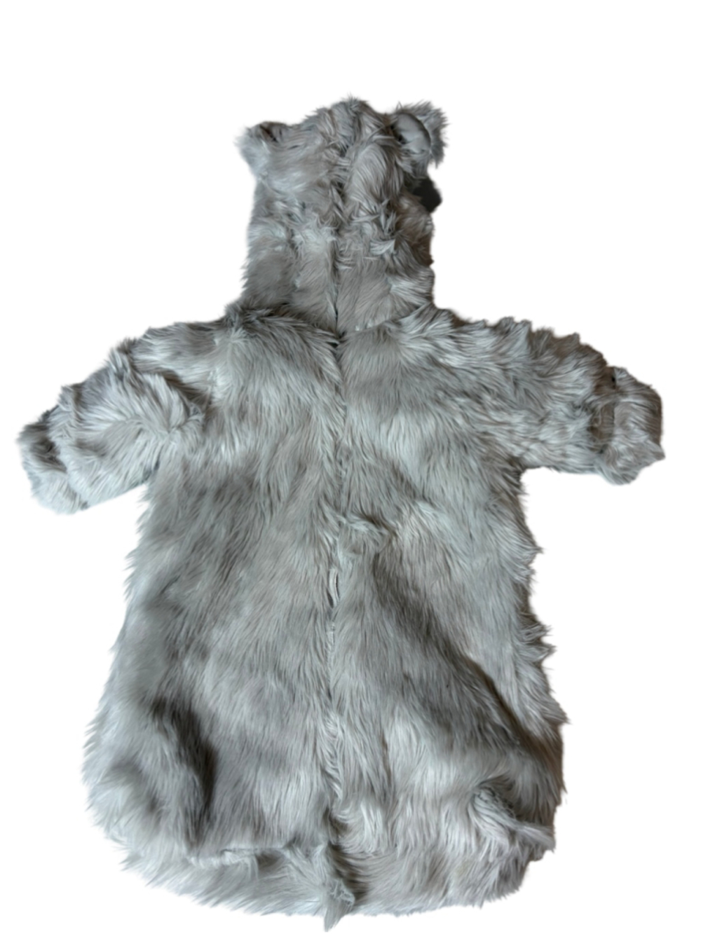 RH Baby & Child Gray Faux Fur Hooded Baby Bunting 0–6 Months Animal Ears